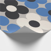 Papier Cadeau Design motif floral transparent. Style scandinave (Coin)