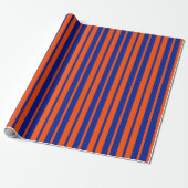Papier Cadeau Design Motif Orange Blue (Déroulé)