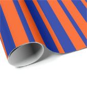 Papier Cadeau Design Motif Orange Blue (Coin rond)
