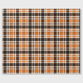 Papier Cadeau Design Motif orange noir blanc flanelle tatan (Plat)