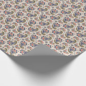 Papier Cadeau Design motif paisley classique et transparent. (Coin)
