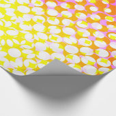 Papier Cadeau Design Motif rose jaune (Coin)