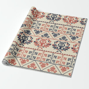 Papier Cadeau Design motif sans couture avec Palestini tradition