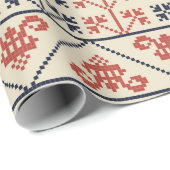 Papier Cadeau Design motif sans couture avec Palestini tradition (Coin rond)