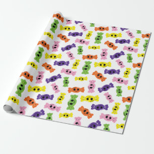 Papier Cadeau Design Motif sans couture Candies colorées Hallowe