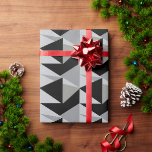 Papier Cadeau Design Motif Triangles coloré