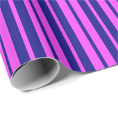 Papier Cadeau Design Motif violet bleu élégant rayures (Coin rond)