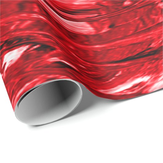 Papier Cadeau Design noir blanc rouge (Coin rond)