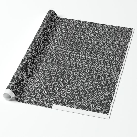 Papier Cadeau Design noir brillant (Déroulé)