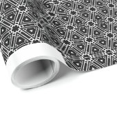 Papier Cadeau Design noir brillant (Coin rond)