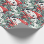 Papier Cadeau Design Panda de Noël (Coin)