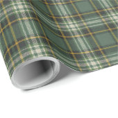Papier Cadeau Design Plaid Jaune Plaid Joli Vert (Coin rond)