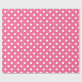 Papier Cadeau Design Pois rose blanc (Plat)