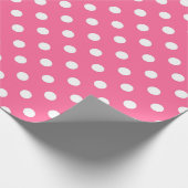 Papier Cadeau Design Pois rose blanc (Coin)
