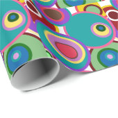 Papier cadeau design rétro Abstrait (Coin rond)