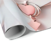 Papier Cadeau Design rose rosé pour enfants cadeaux d'anniversai (Coin rond)