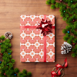 Papier Cadeau design rouge et blanc