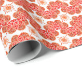 Papier Cadeau design rouge et blanc (Coin rond)