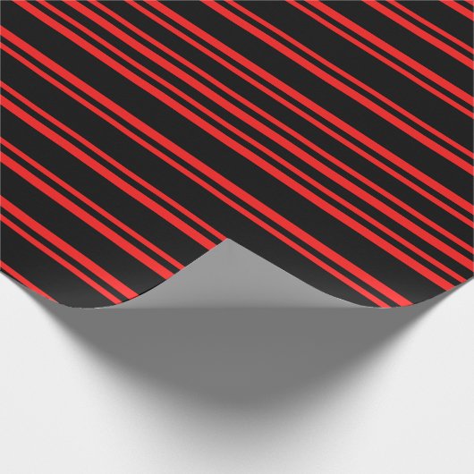 Papier Cadeau Design rouge et noir pour papier d'enveloppement (Coin)