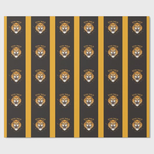 Papier cadeau design stay wild  (Plat)