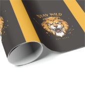 Papier cadeau design stay wild  (Coin rond)