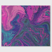 Papier Cadeau Design tendance marbré rose et bleu (Plat)