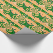 Papier Cadeau Design vert jaune. (Coin)