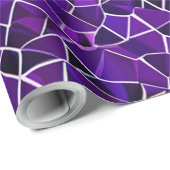 Papier Cadeau Design violet (Coin rond)