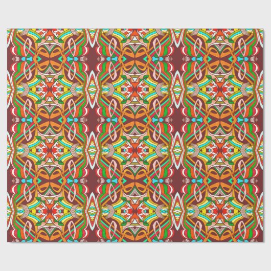 Papier Cadeau Designs colorés (Plat)