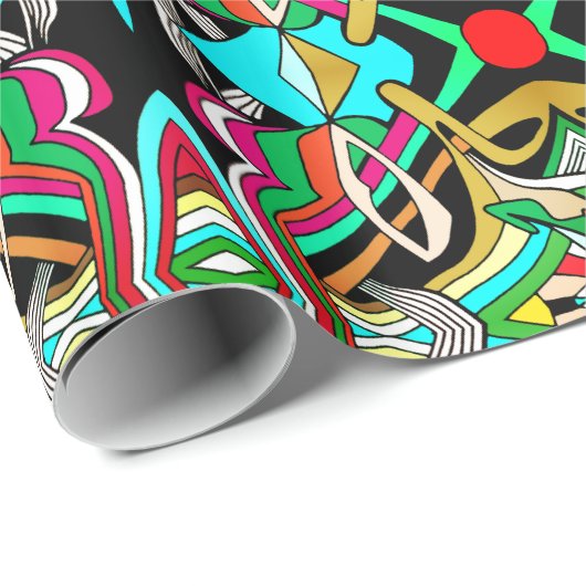 Papier Cadeau Designs colorés (Coin rond)