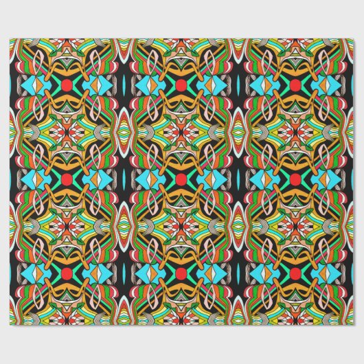 Papier Cadeau Designs colorés (Plat)