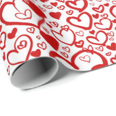 Papier Cadeau Désir des coeurs (Coin rond)