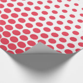 Papier Cadeau Désir Polka Dot moderne blanc (Coin)