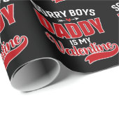 Papier Cadeau Désolé Boys Papa est ma Saint Valentin (Coin rond)