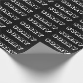 Papier Cadeau Désolé, cadeau moderne en noir blanc (Coin)