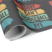 Papier Cadeau Désolé Can't Dodgeball Bye Funny Retro Cadeau Vint (Coin rond)