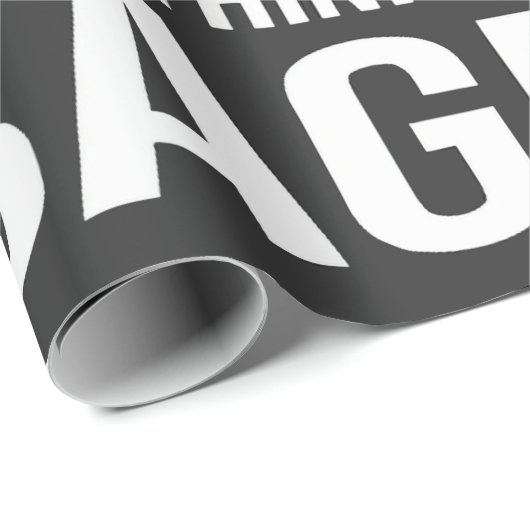 Papier Cadeau Désolé de penser à Bagels Jewish Hanoukka (Coin rond)