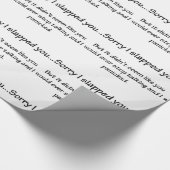 Papier Cadeau Désolé de vous avoir giflé... (Coin)