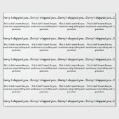 Papier Cadeau Désolé de vous avoir giflé... (Plat)
