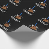 Papier Cadeau Désolé, je suis en retard J'ai trop balayé Funny B (Coin)