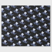 PAPIER CADEAU DÉSOLÉ YEUX PORTER SUR NOIR (Plat)