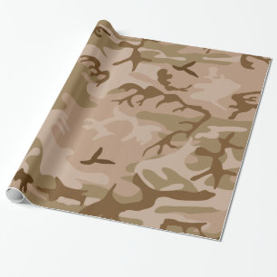 Papier Cadeau Dessert Camo - Camouflage Marron