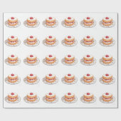 Papier Cadeau dessert vintage à la fraise (Plat)