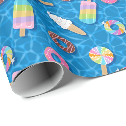 Papier Cadeau Desserts mignons (Coin rond)