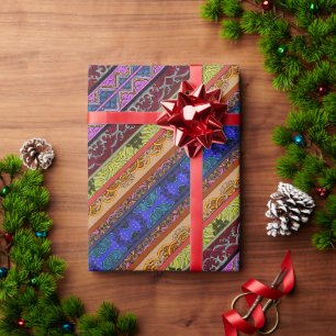Papier Cadeau Dessin à la main coloré mignon