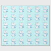 Papier Cadeau Dessin amusant Sassy Molar Polar Bear Happy Smile (Plat)