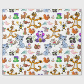 Papier Cadeau Dessin animalier (Plat)