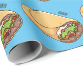 Papier Cadeau dessin animé de Burrito (Coin rond)