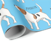 Papier Cadeau dessin animé de chien beagle (Coin rond)