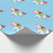 Papier Cadeau Dessin animé de Christmas Unicorn (Coin)